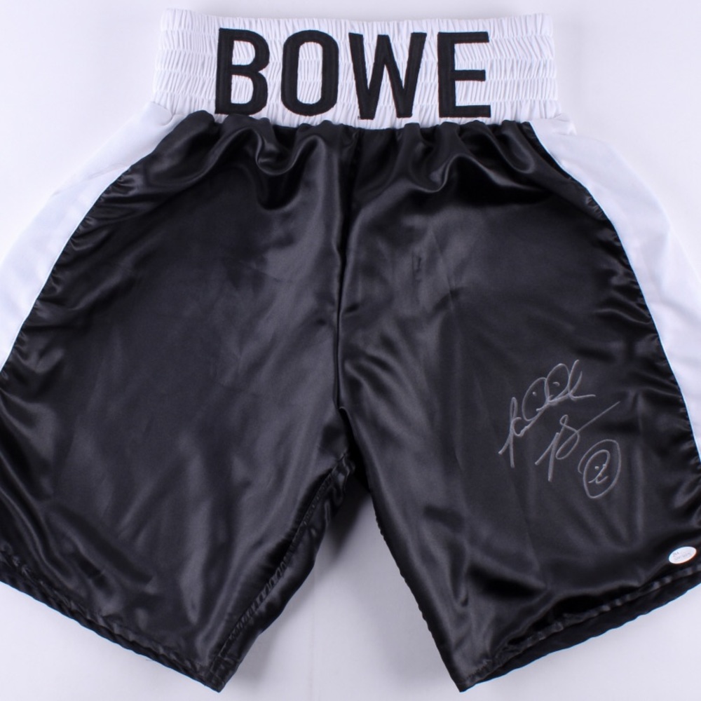 Riddick Bowe Signed Boxing Trunks JSA